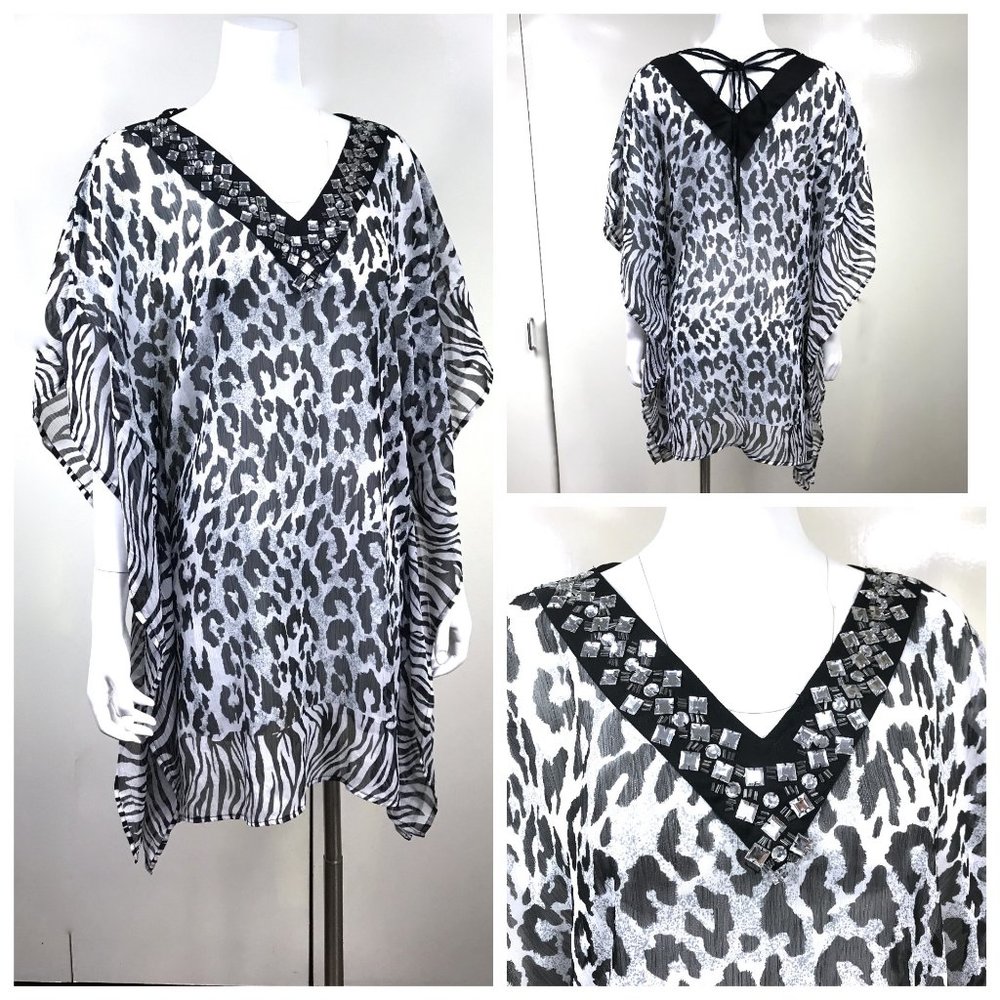 Eluduz Collection jeweled Swim Cover-Up/Tunic